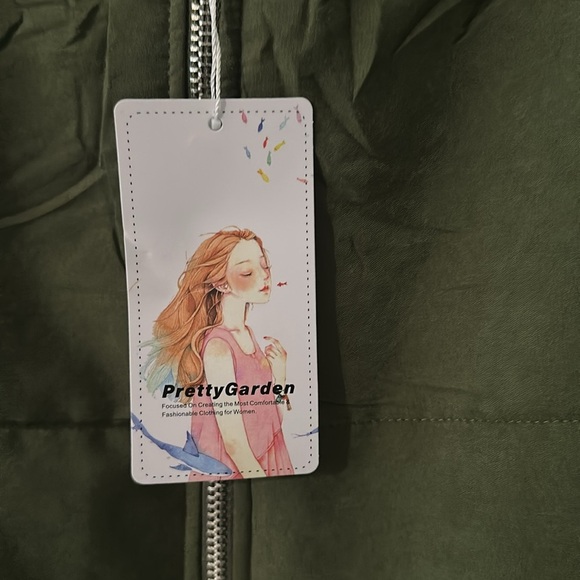 New! Pretty Garden Forest Green Vest sz Small - Picture 8 of 14